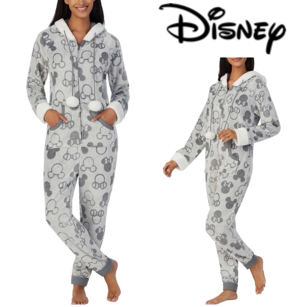 Mickey & Minnie one piece pajama SMALL